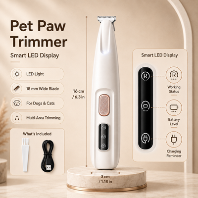 LED Dog Paw Trimmer – Cordless Precision Grooming Clipper