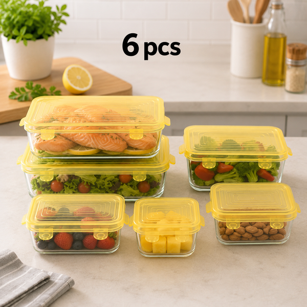 FreshSeal™ Reusable Silicone Stretch Lids – Set of 6